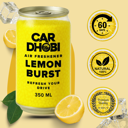 Car Dhobi Air Freshener (350ml) – French Vanilla, Lemon Burst & Combo Pack of 2 - Lasts Upto 60 Days