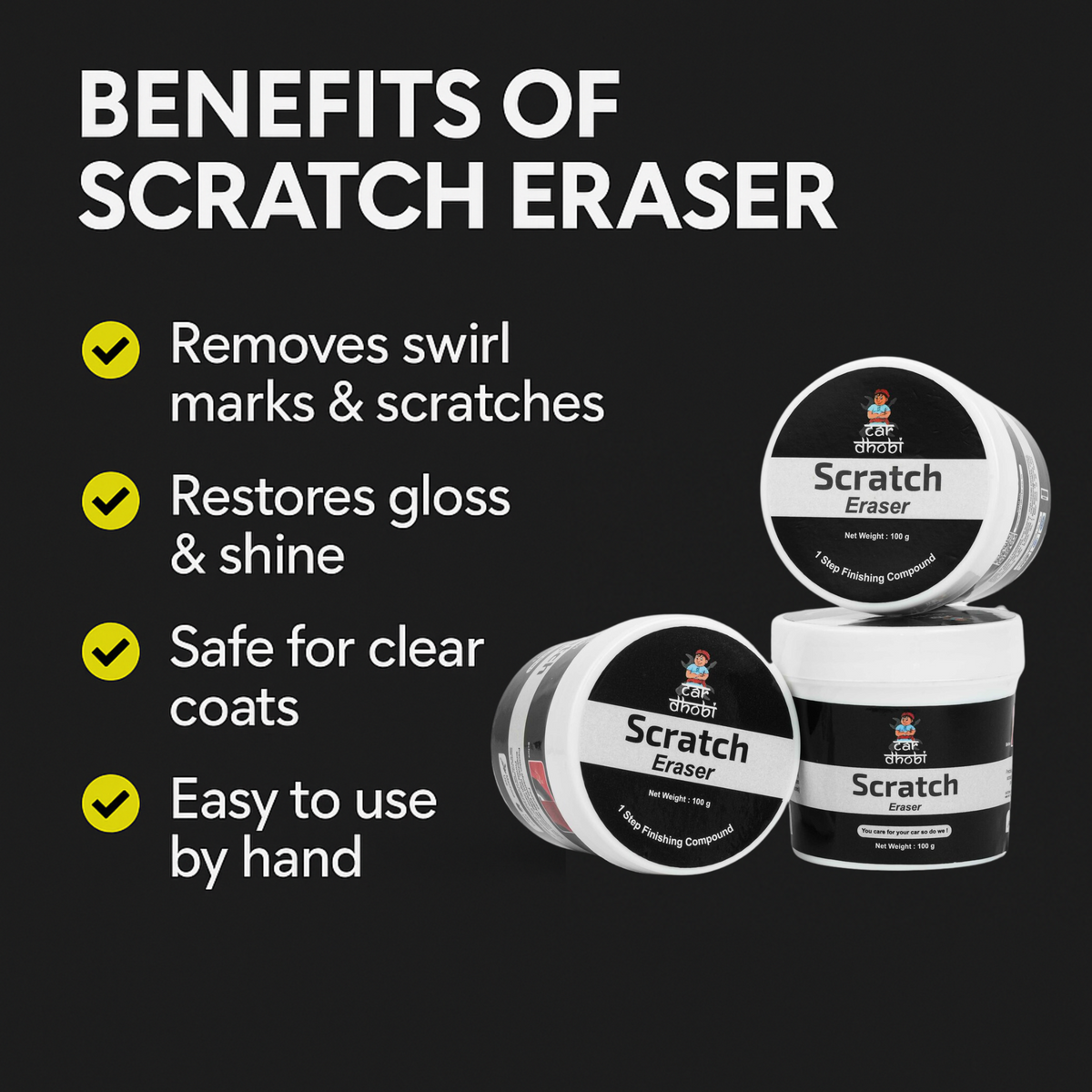 Scratch From Razor Say Goodbye to Scratches | Scratch Eraser (Pack of 1) - Targeted Repair