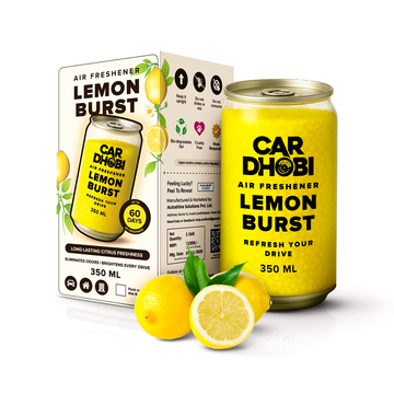 Car Dhobi Air Freshener (350ml) – French Vanilla, Lemon Burst & Combo Pack of 2 - Lasts Upto 60 Days